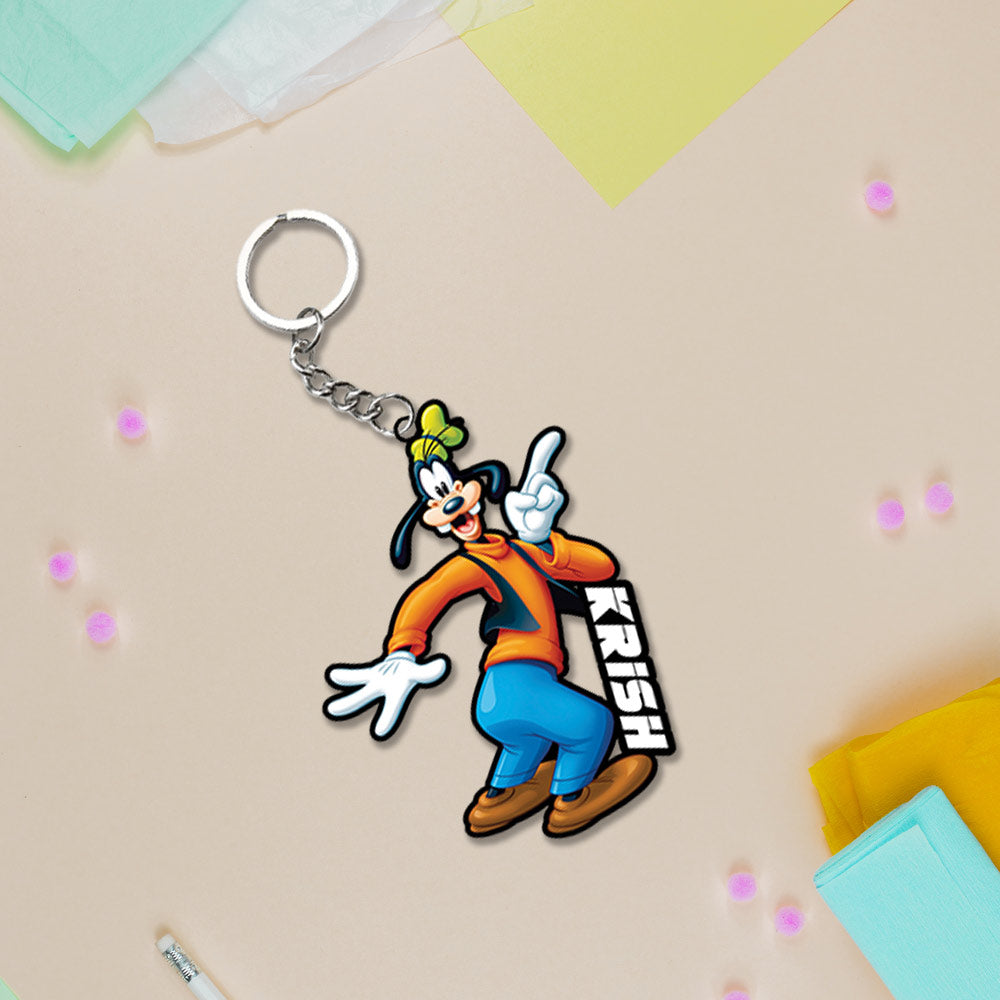 Mickey Mouse Characters Keychain Or Keyrings With Name | Love Craft Gifts