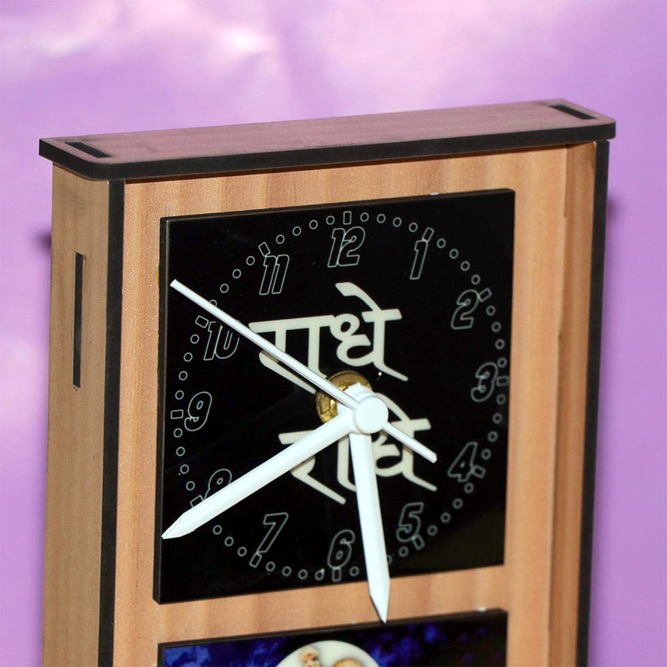 Customized Wooden Photo Table Top Clock