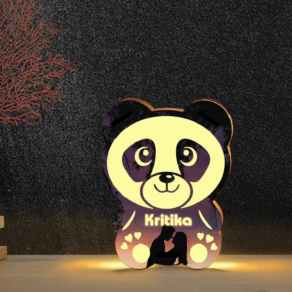 Personalized Panda Gift Lamp - Glowing Panda Gift For Valentine | Love Craft Gifts