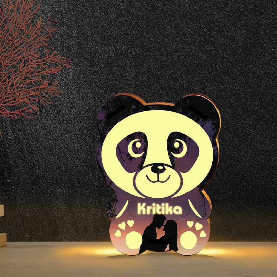 Personalized Panda Gift Lamp - Glowing Panda Gift For Valentine | Love Craft Gifts