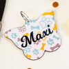 Personalized Wooden Dog Name Tag - Butterfly