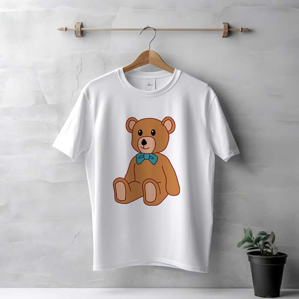 Men's White Teddy Bear T-Shirt | Love Craft Gifts