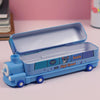 Metal Train Shape Geometry Box -Blue