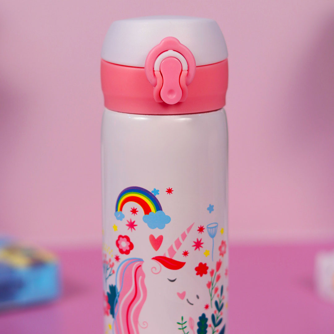 Personalized Pink Water Bottles for Kids -350 ML