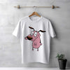 Men's White Cowardly Dog T-Shirt | Love Craft Gifts