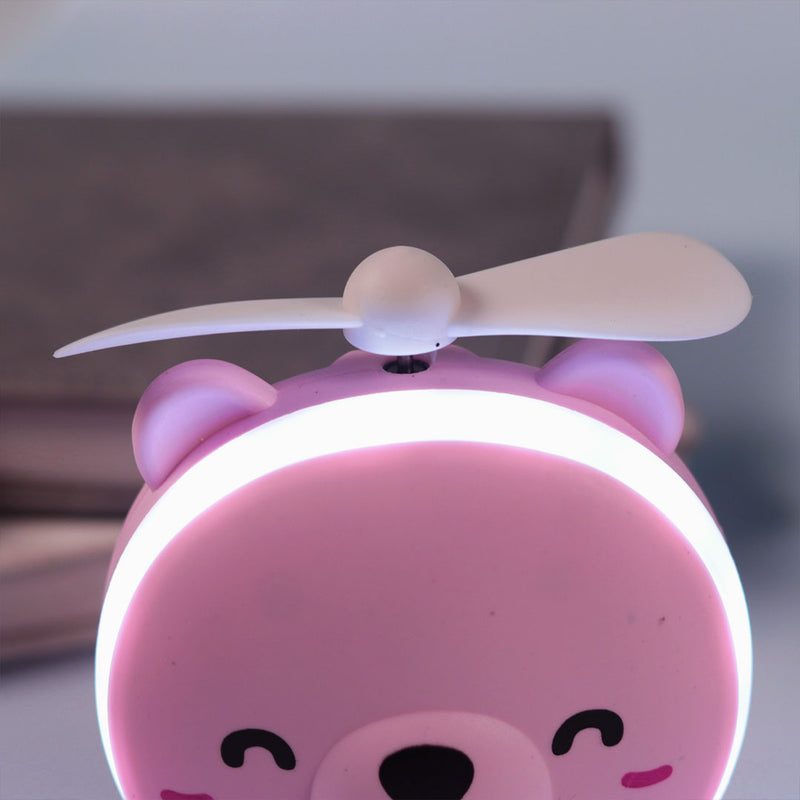 Personalized Cute Teddy Led Mirrors with Fan for Girls