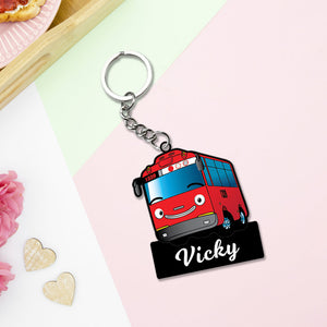 Lightning McQueen Cars Characters Keychain With Name | Love Craft Gifts