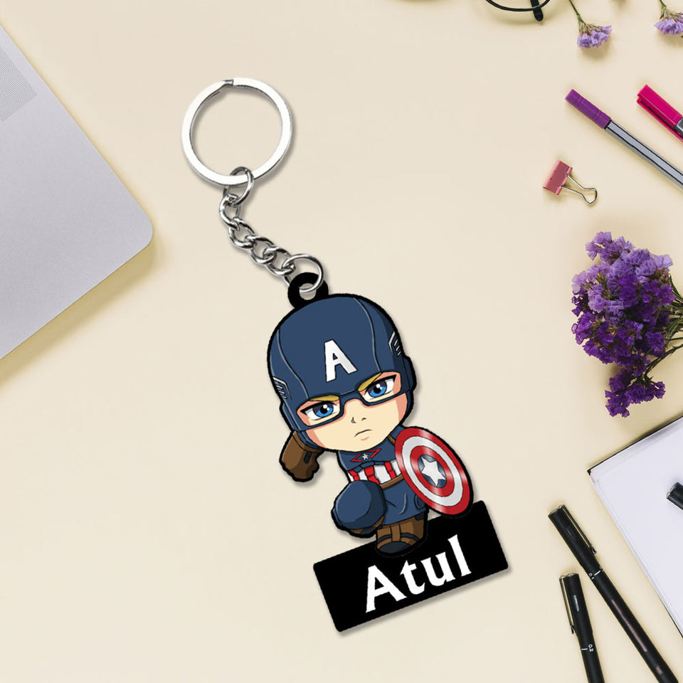 Avengers Keychain With Name | Love Craft Gifts