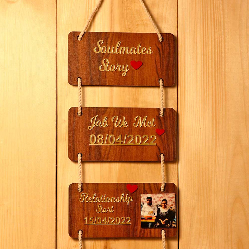 Love Story Wooden Wall Hanger