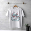 Men's White Kawaii Cat T-Shirt | Love Craft Gifts