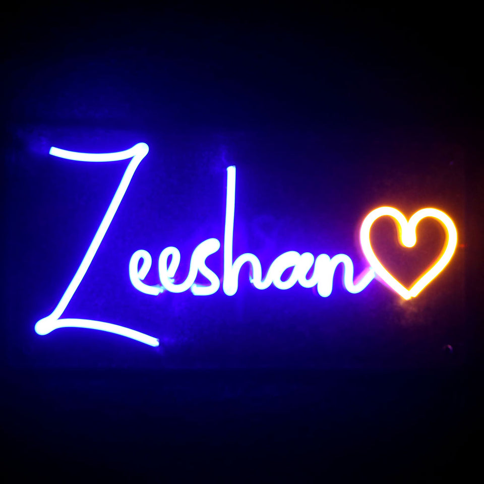 Customized Neon Name Light Frames With Heart