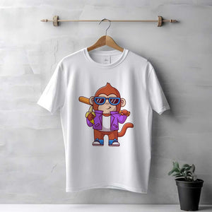 Men's White Cool Monkey T-Shirt | Love Craft Gifts