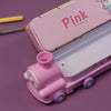 Metal Train Shape Geometry Box -Pink