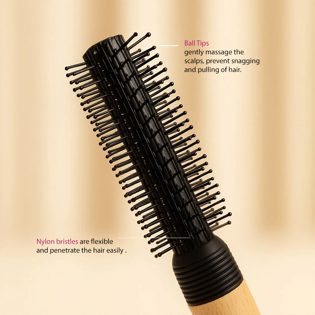 VEGA Personalized Wooden Round Hair Brush