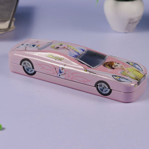 Car Shape Metal Geometry Box- Pink Color