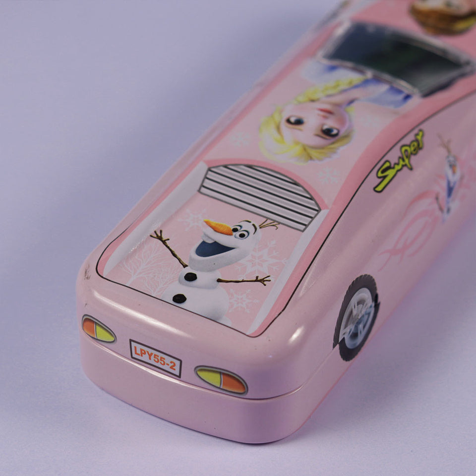 Car Shape Metal Geometry Box- Pink Color