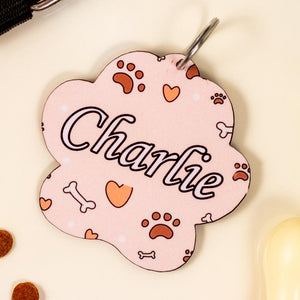 Personalized Wooden Dog Name Tag