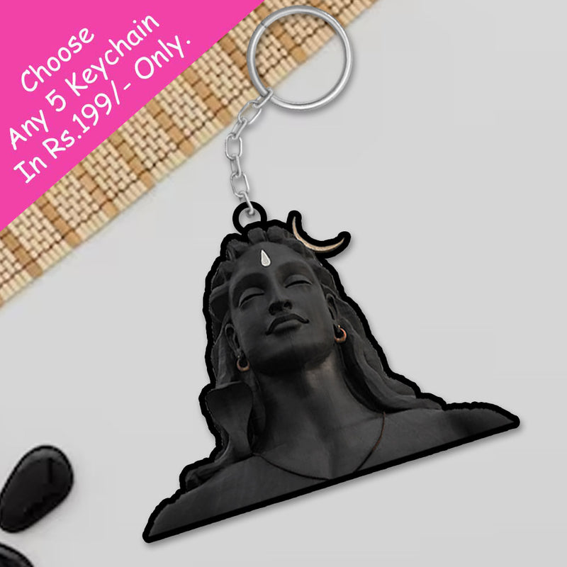 Mahadev Wooden Keychains