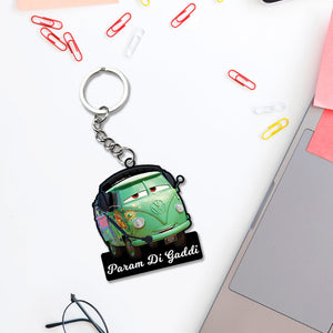 Lightning McQueen Cars Characters Keychain With Name | Love Craft Gifts