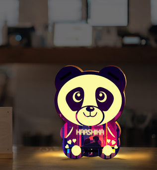 Personalized Panda Gift Lamp - Glowing Panda Gift For Valentine | Love Craft Gifts