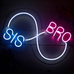 Bro Sis Infinity Neon Light Frames
