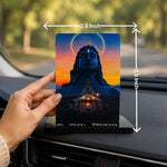 Mahadev Car Dashboard Stand – Om Namah Shivaya Acrylic Dashboard Decor with Adiyogi Shiva Design for Car, Home & Office | LoveCraftGifts™