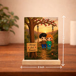 Personalized 6x7.5" Always & Forever Romantic Couple Wooden Table Top Gift | Love Craft Gifts™