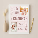 Personalized Baby Birth Stats Frame – Custom Baby Name & Details | Love Craft Gifts