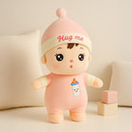 Hug Me Baby Plush Doll – Soft Toy with Cap & Bottle Design | Love Craft Gifts