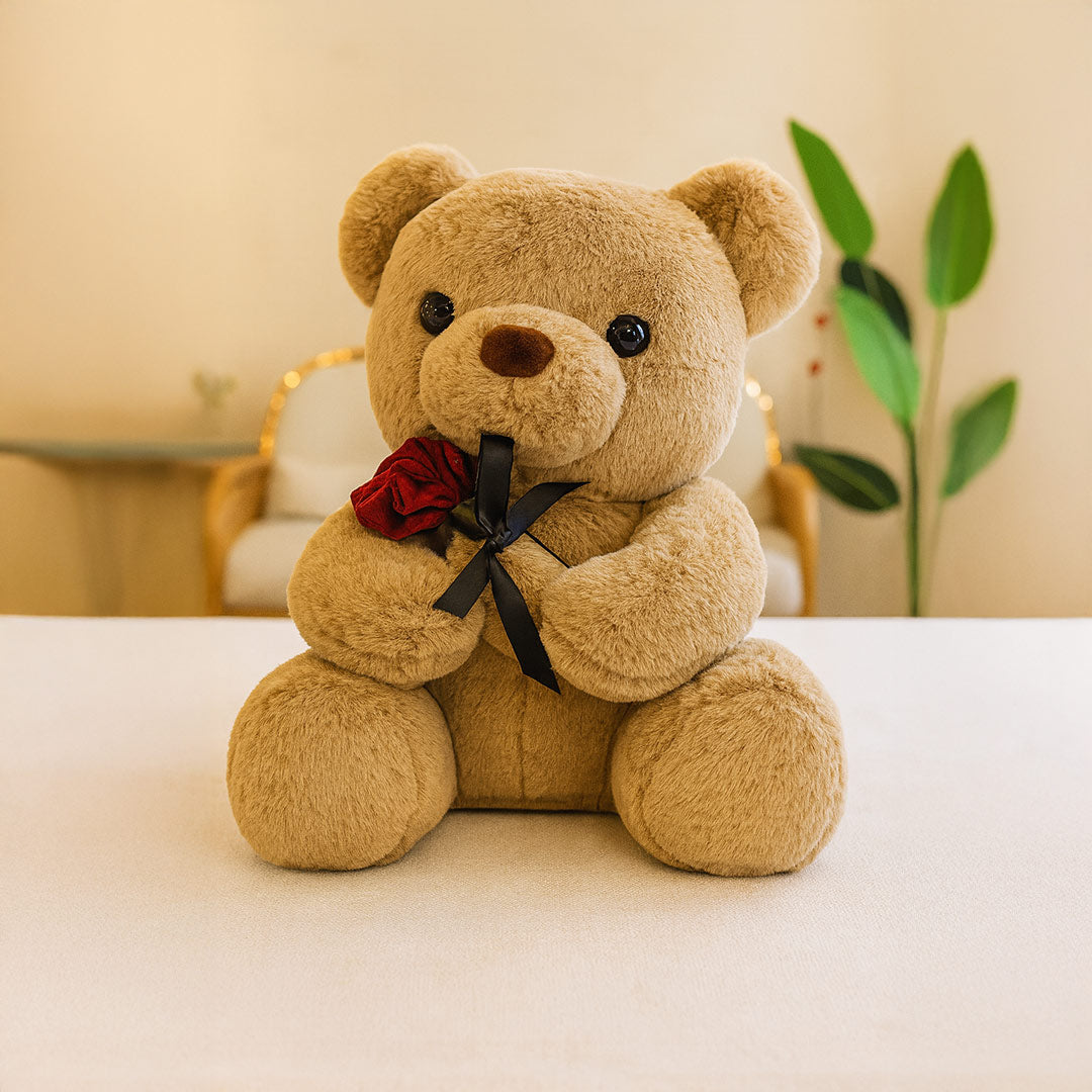 Hug-Me Rose Teddy Plush (2 Colors) | Love Craft Gifts