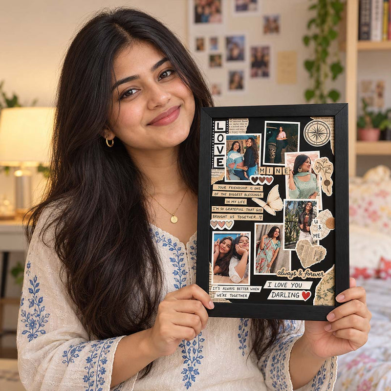 Best Friend Scrapbook Photo Frame | Personalized Friendship Wall Decor | Love Craft Gifts™