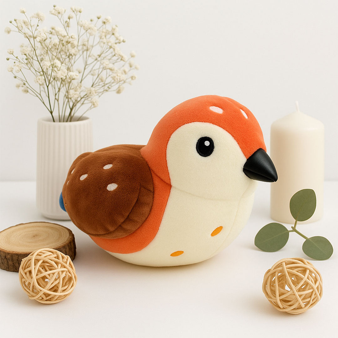 Set of 3 Plush Bird Toys – Soft Stuffed Animal Birds in Assorted Colors | Love Craft Gifts