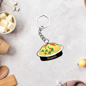 Customized Indian Food Keychain With Name | Love Craft Gifts