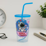 Personalized Spiral Straw Kids Sipper Cup – Colorful Print, Leakproof Lid & Name Customization | Love Craft Gifts