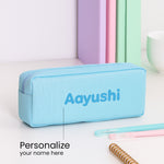 Personalized Unicorn & Solid Color Pencil Pouches – Pink & Blue | Love Craft Gifts