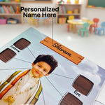 My First Learning Board – Personalized Body Parts Photo Chart (10×10″) | Love Craft Gifts