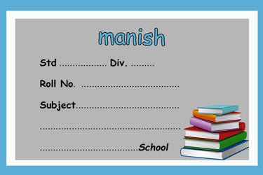 Book Style Name Slips
