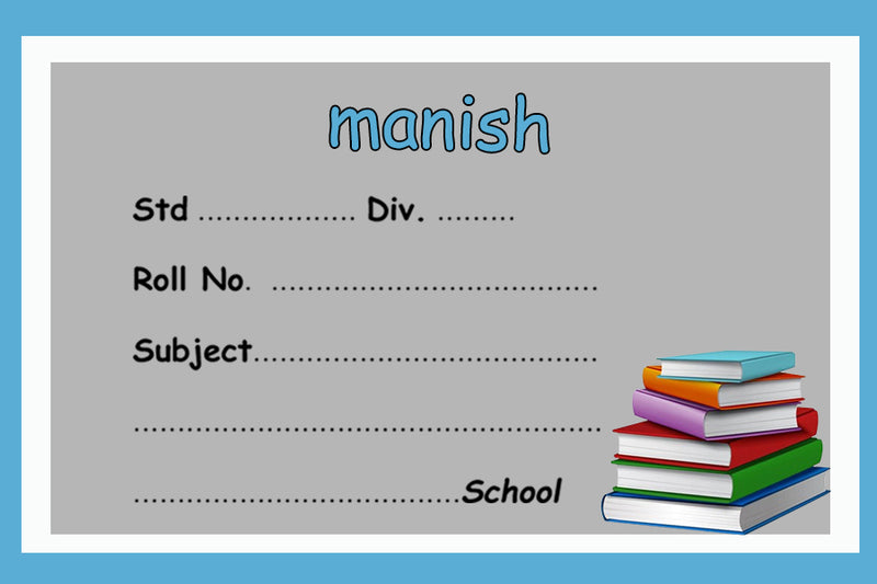 Book Style Name Slips