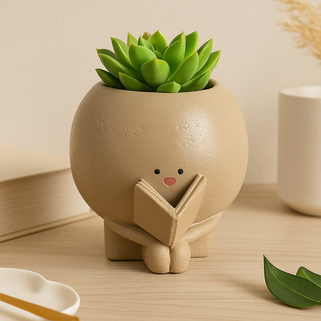 Cute Bookworm Plant Pot  | Love Craft Gifts