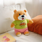  Smiley Teddy Bear Plush Toy in Mountain Tee | Love Craft Gifts