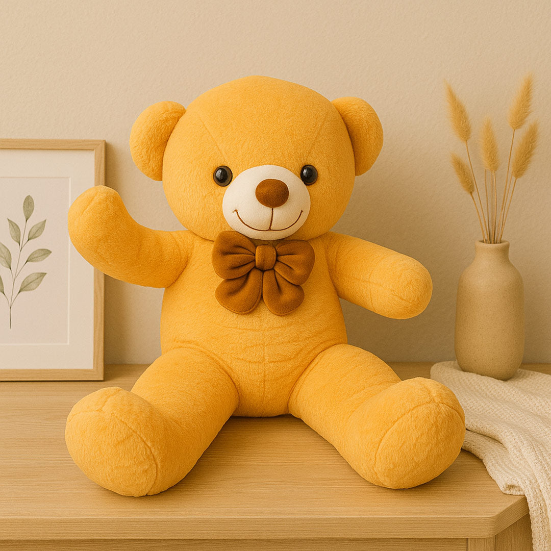 Big Brown Teddy Bear with Elegant Bow – Ultra Soft Plush Toy for Kids & Gifting | Love Craft Gifts