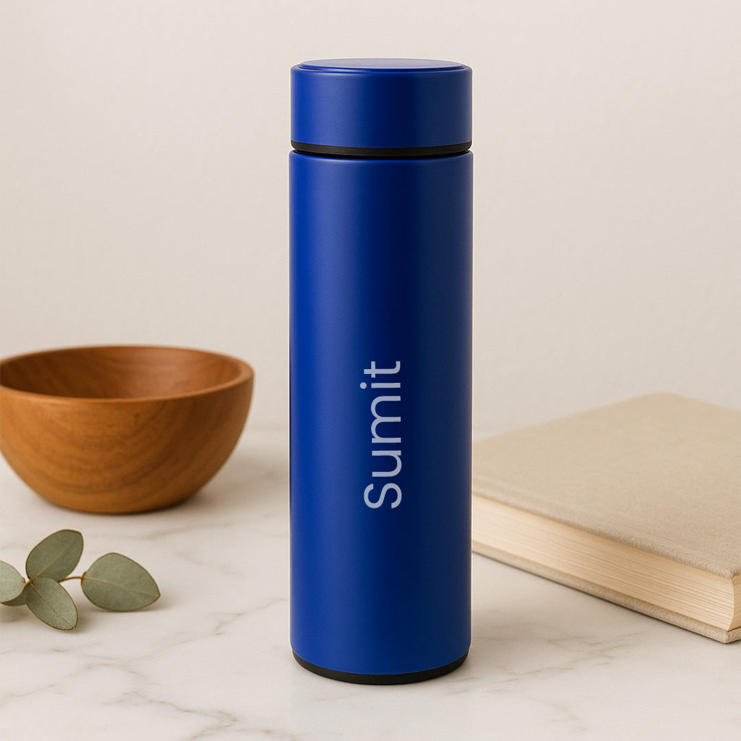 Personalized Blue Gift Combo – Bottle, Pen & Diary | Corporate or Personal Gifting | Love Craft Gifts