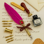 Vintage Feather Calligraphy Pen Gift Set – With Ink, Wax Seal & Accessories | Love Craft Gifts