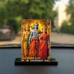 Shri Ram Darbar Acrylic Car Dashboard Frame – UV Printed 4×6 Inch Spiritual Dashboard Decor