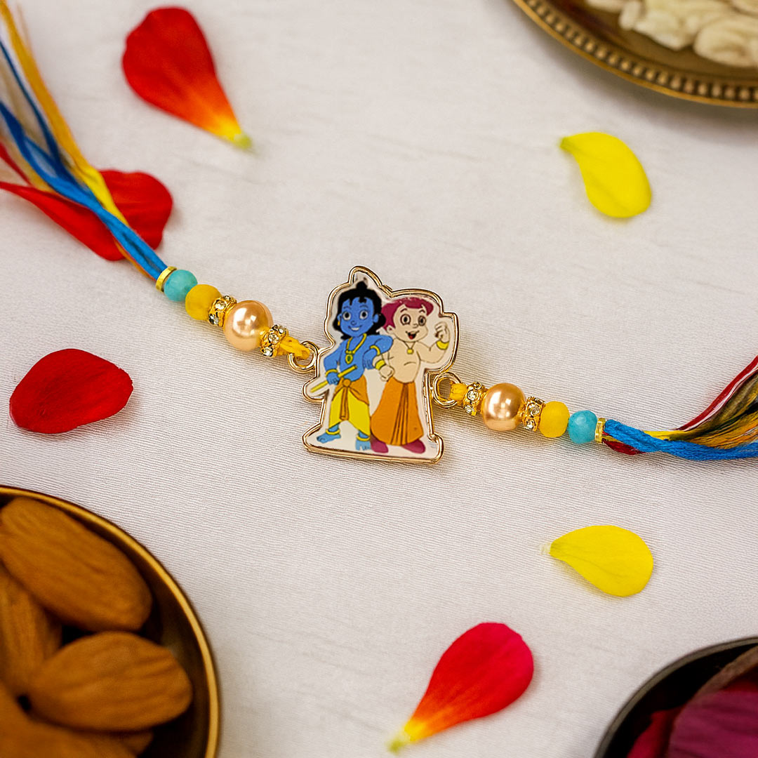  Kids Cartoon Rakhi Combo – Chhota Bheem & Doraemon | Love Craft Gifts