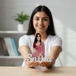 Personalized Cartoon Name Table Stand – 7×6" | Love Craft Gifts