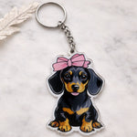 Cute Puppy Charm – Cartoon Dog Acrylic Keychain | Love Craft Gifts