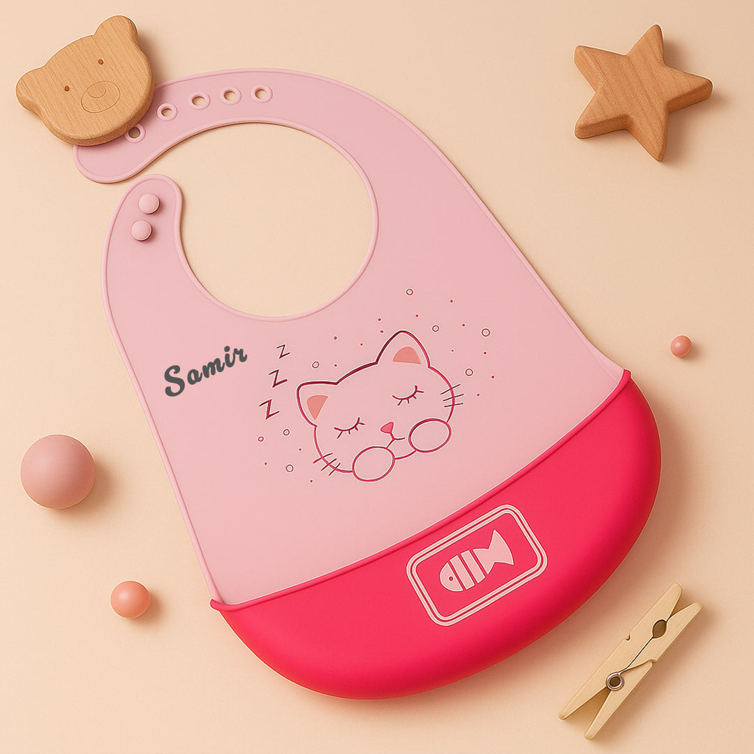 Personalized Silicone Baby Bib – Adorable & Mess-Free Feeding | Love Craft Gifts