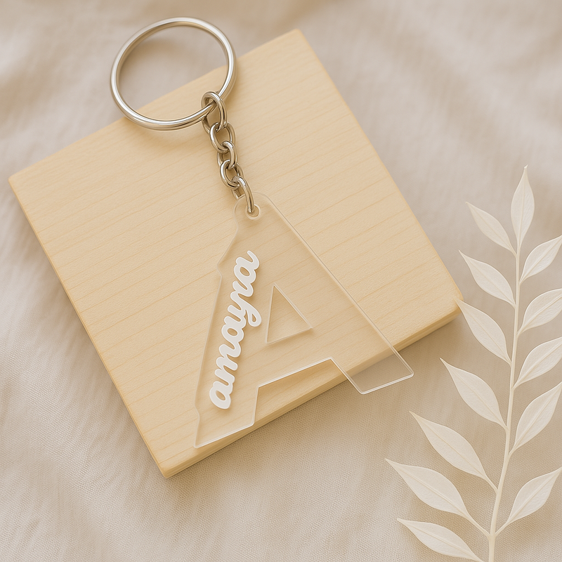 Custom Alphabet Acrylic Keychain