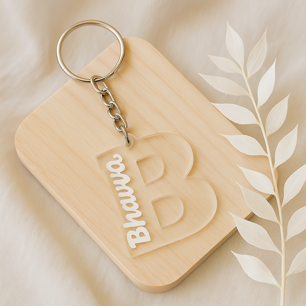Custom Alphabet Acrylic Keychain